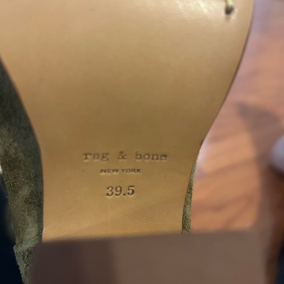 Rag & Bone Olive Green Suede Heeled Boots - Picture 5 of 8